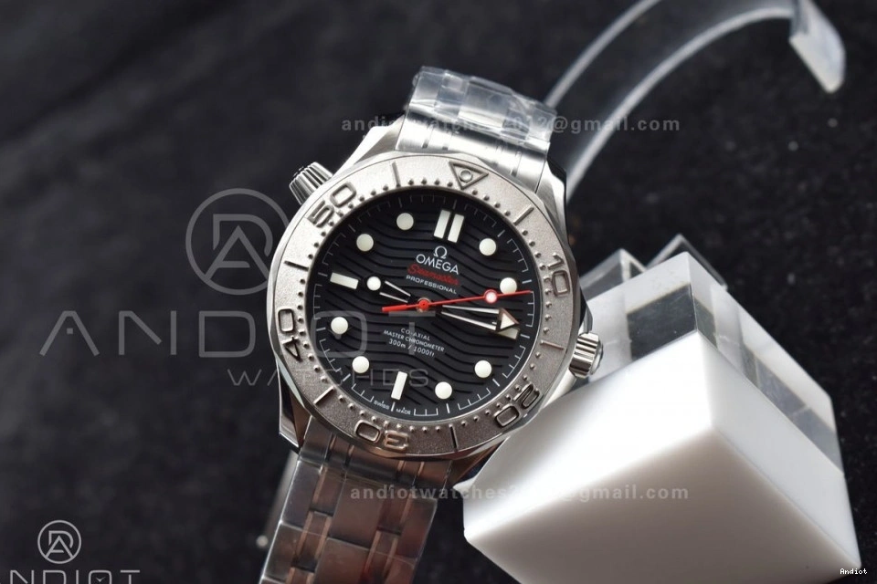 1:1 SS Edition A8800 Diver Ceramic Seamaster Black Dial VSF 300M Black Best On Bracelet 0426